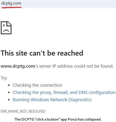 dcptg news|DCPTG “click a button” app Ponzi collapses .